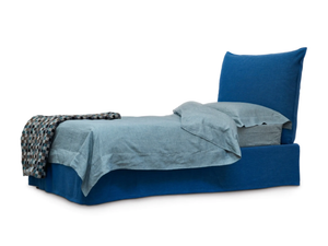 MILOS - Upholstered fabric single bed with removable cover _ Casamania & Horm